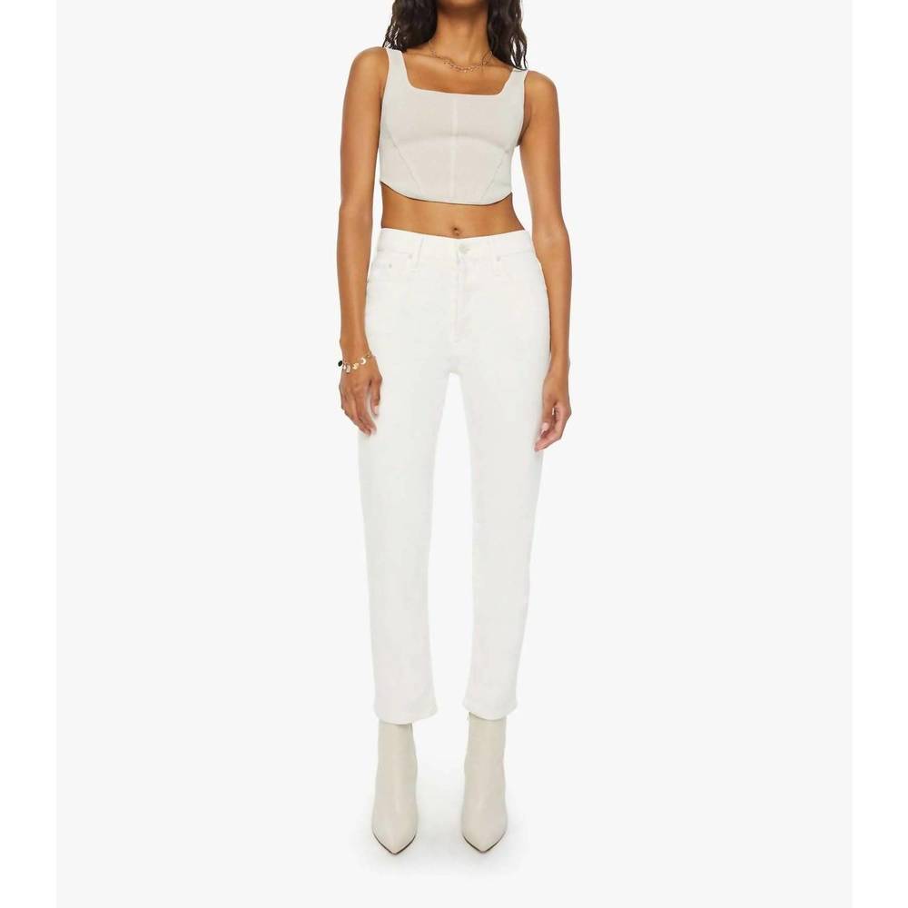 NEW MOTHER tomcat ankle jean in cream puffs
